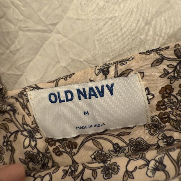 NWT Old Navy Waist-Defined Floral Sleeveless Tie Back Smocked Maxi Dress Medium - Picture 4 of 13